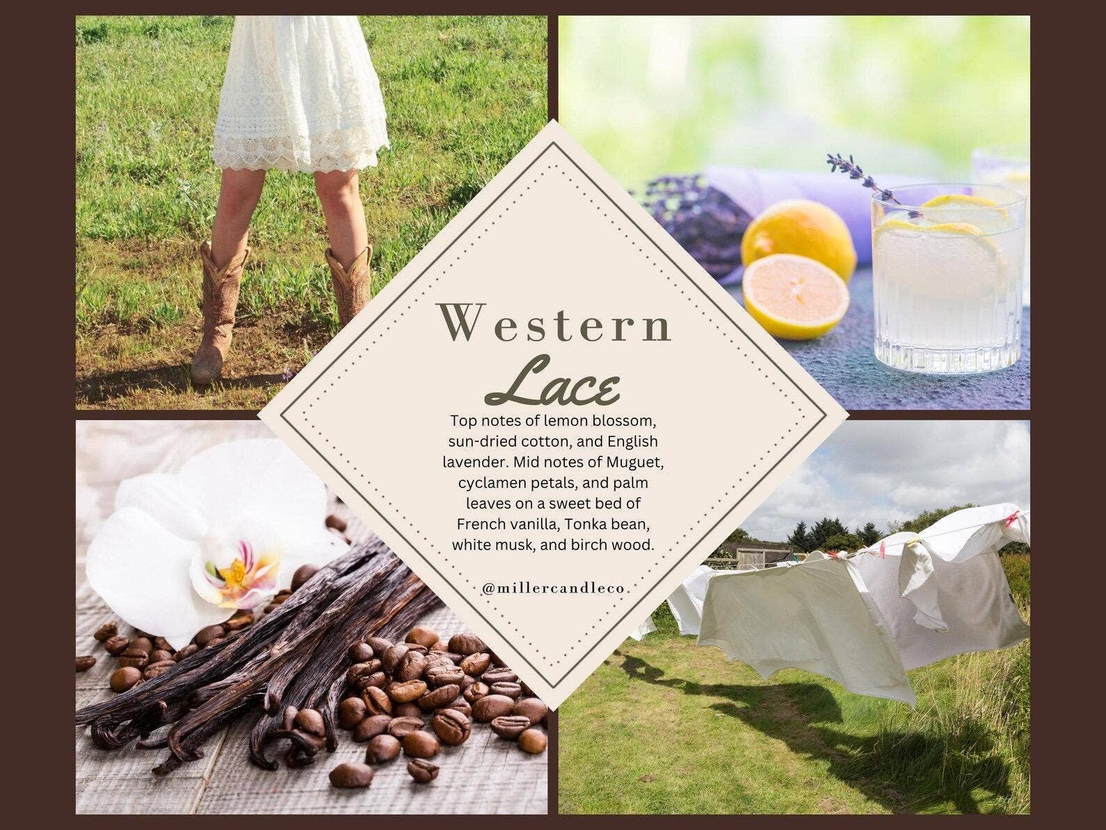 Western Lace Candle 8oz