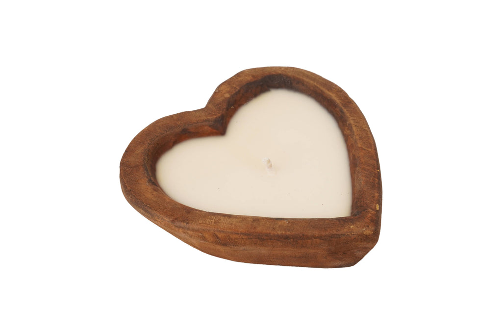 Mini Heart-6x7 inches-Candle Ready Carved-Waxed