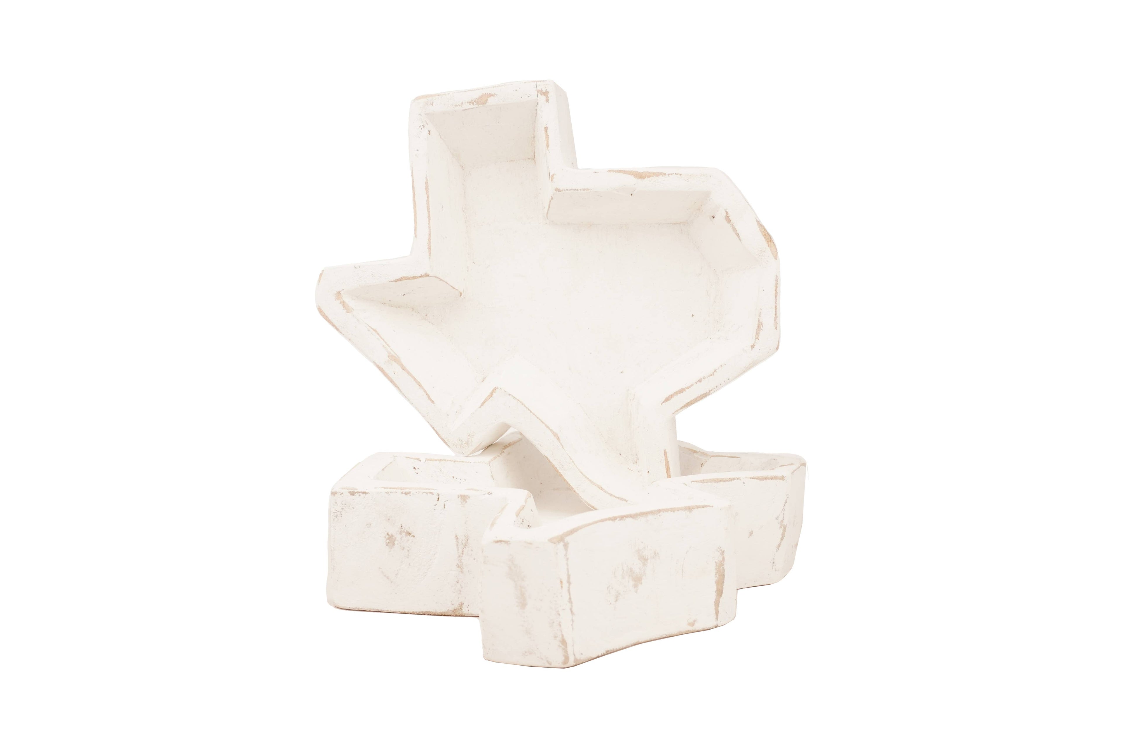 State of Texas-Carved Dough Bowl-Medium-10x10-Candle Ready: White