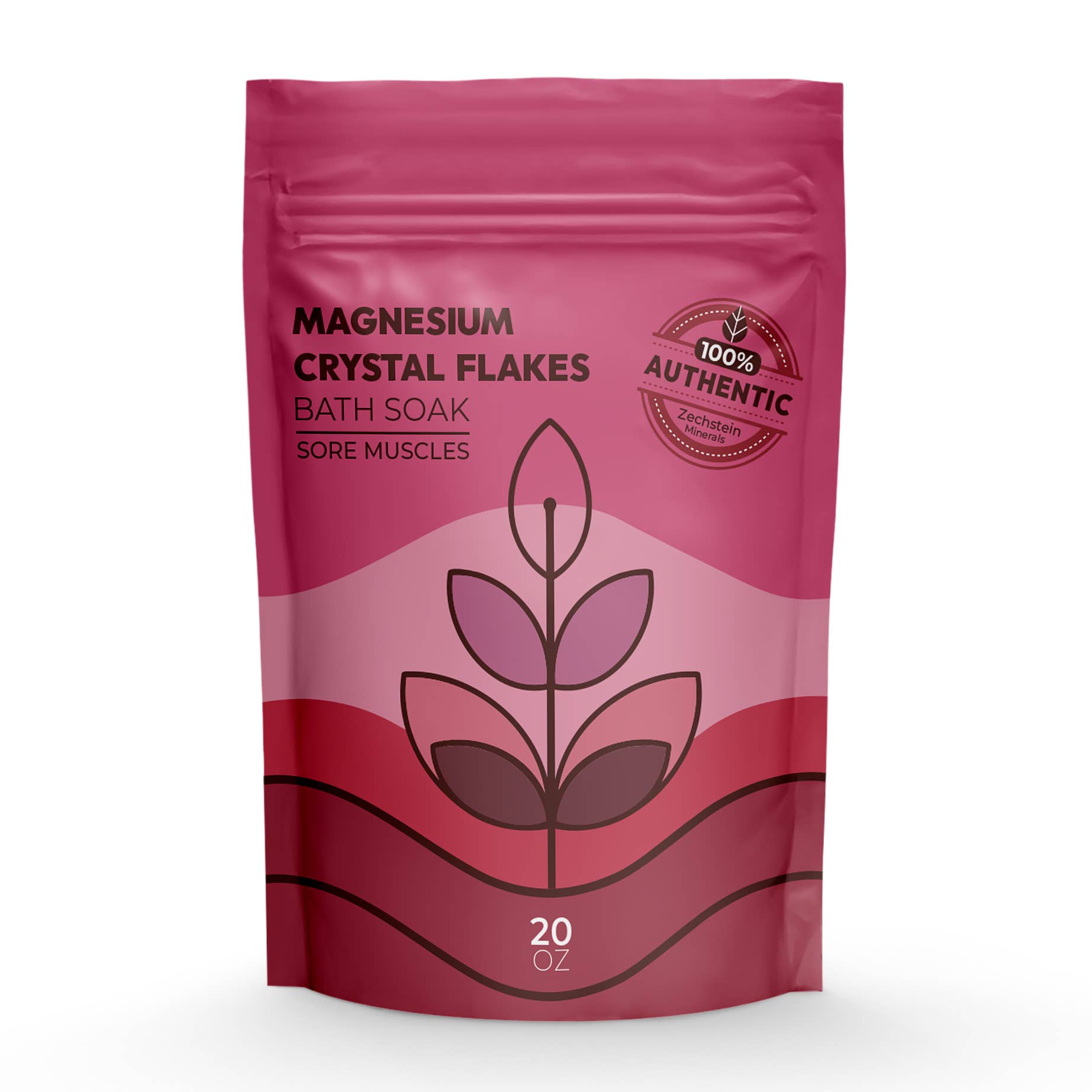 Magnesium Crystal Flakes Bath Soak - Sore Muscles - 20oz