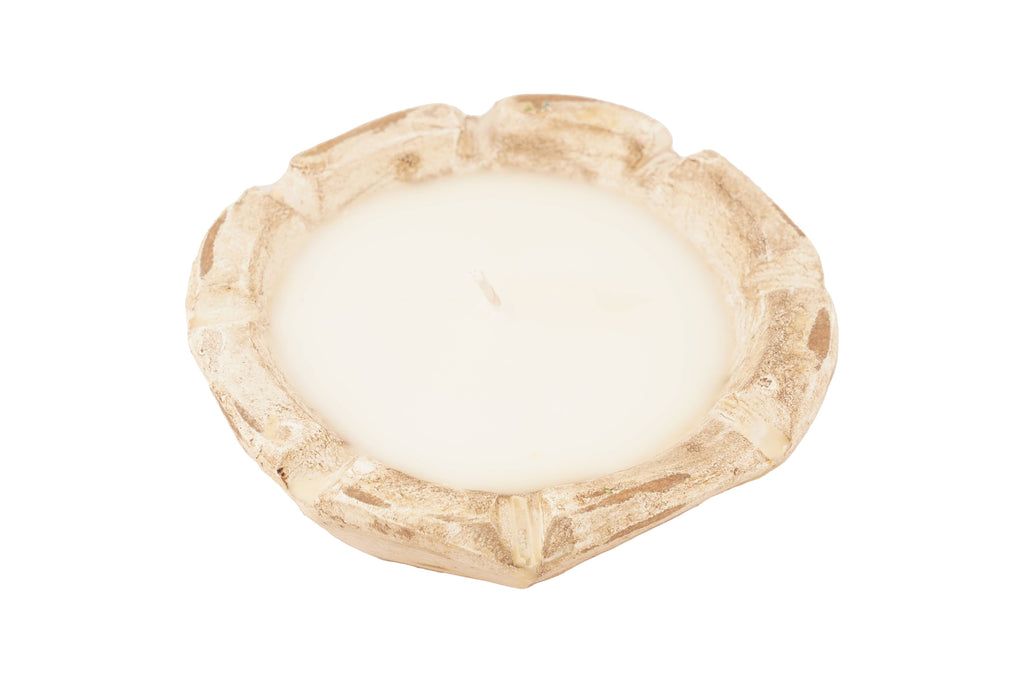 Wooden Stubby mini flower candle bowl Cusomize it..