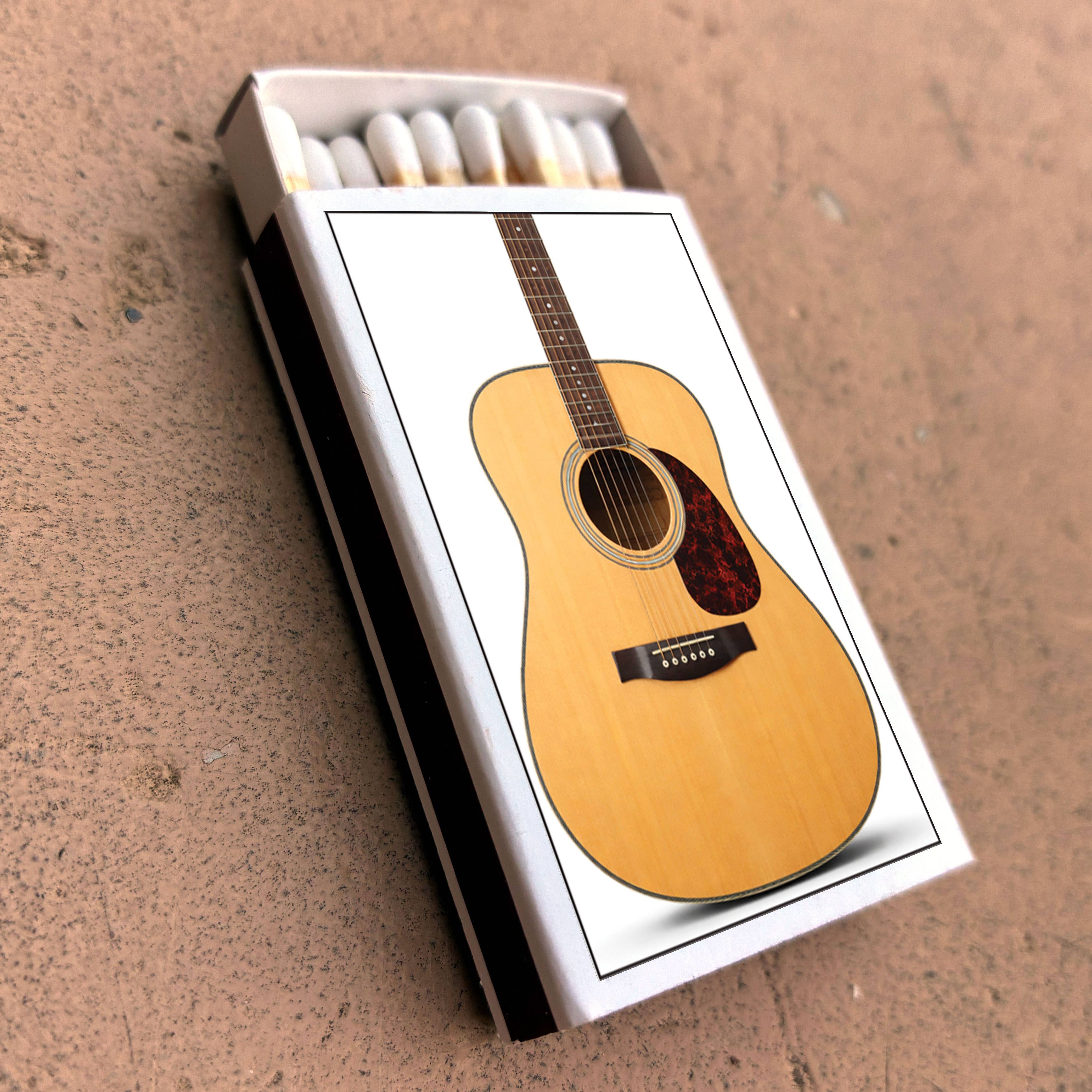Matches • Acoustic Guitar • Home Decor for Candles & Incense