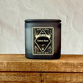 Country Roads Black Oval Glass Soy Candle Crisp Apple Oak Scent