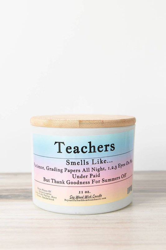 12 oz Teachers Conversation Wood Wick Candle