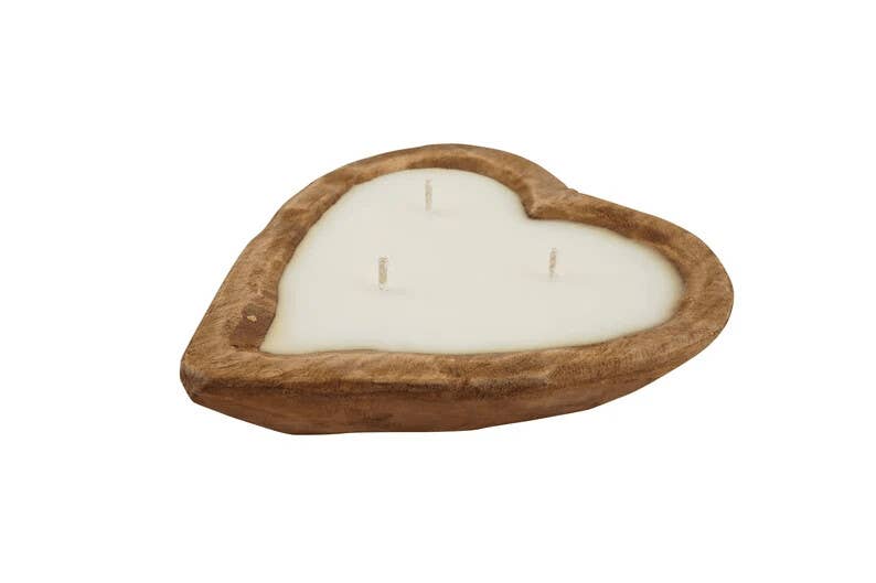 Mini Heart-6x7 inches-Candle Ready Carved-Waxed
