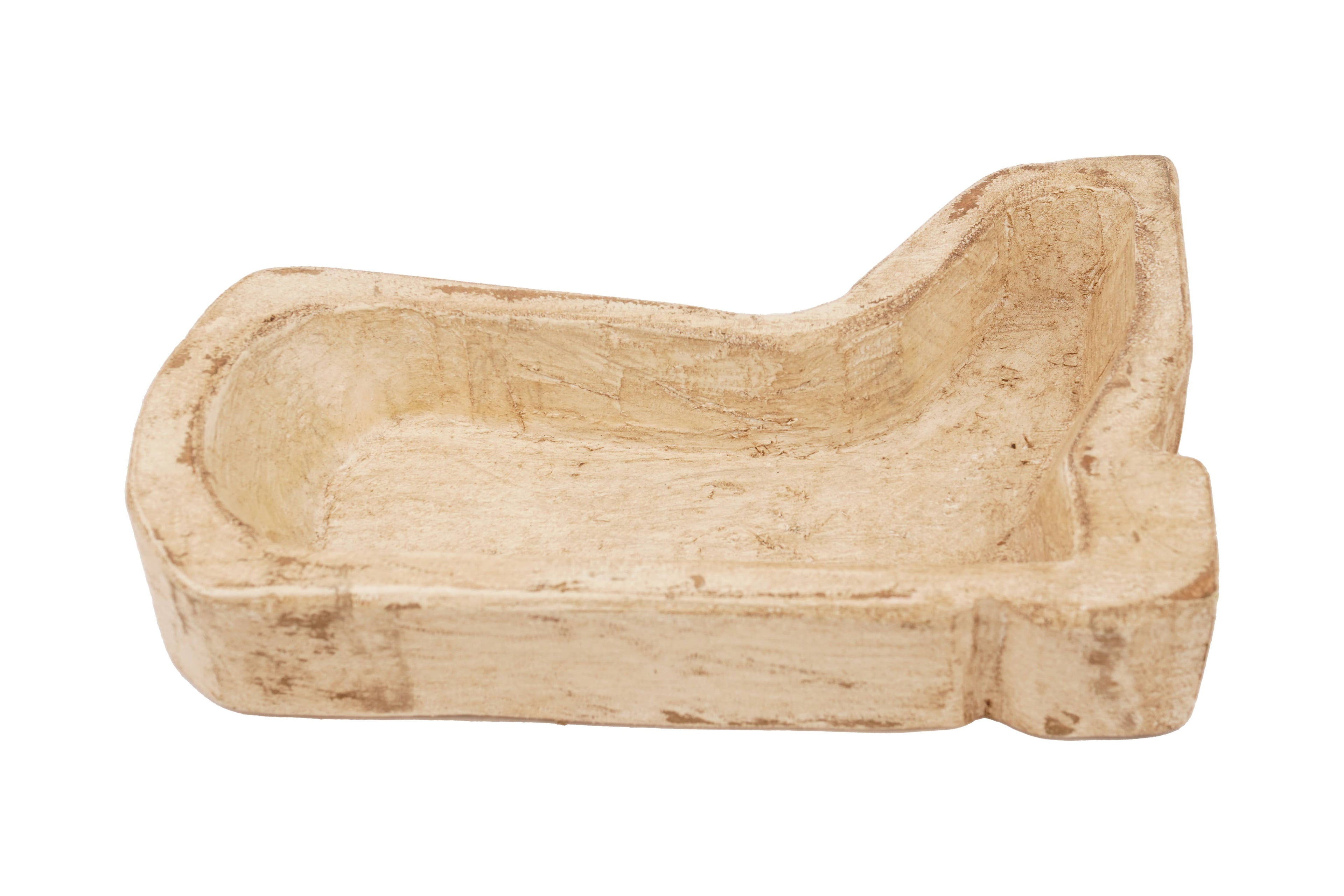 Wooden Boot Bowl-7 x 10 x 2 inches-Wood-Candle Pour Ready-Boot: Waxed