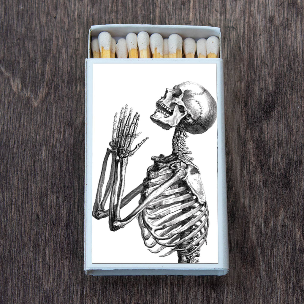 Matches • Skeleton Praying •Home Decor for Candles & Incense