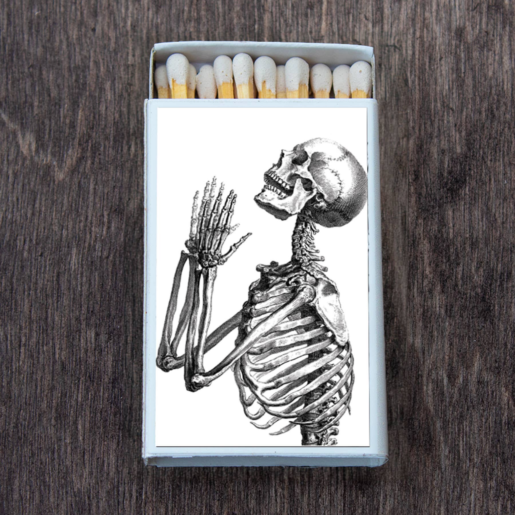 Matches • Skeleton Praying •Home Decor for Candles & Incense