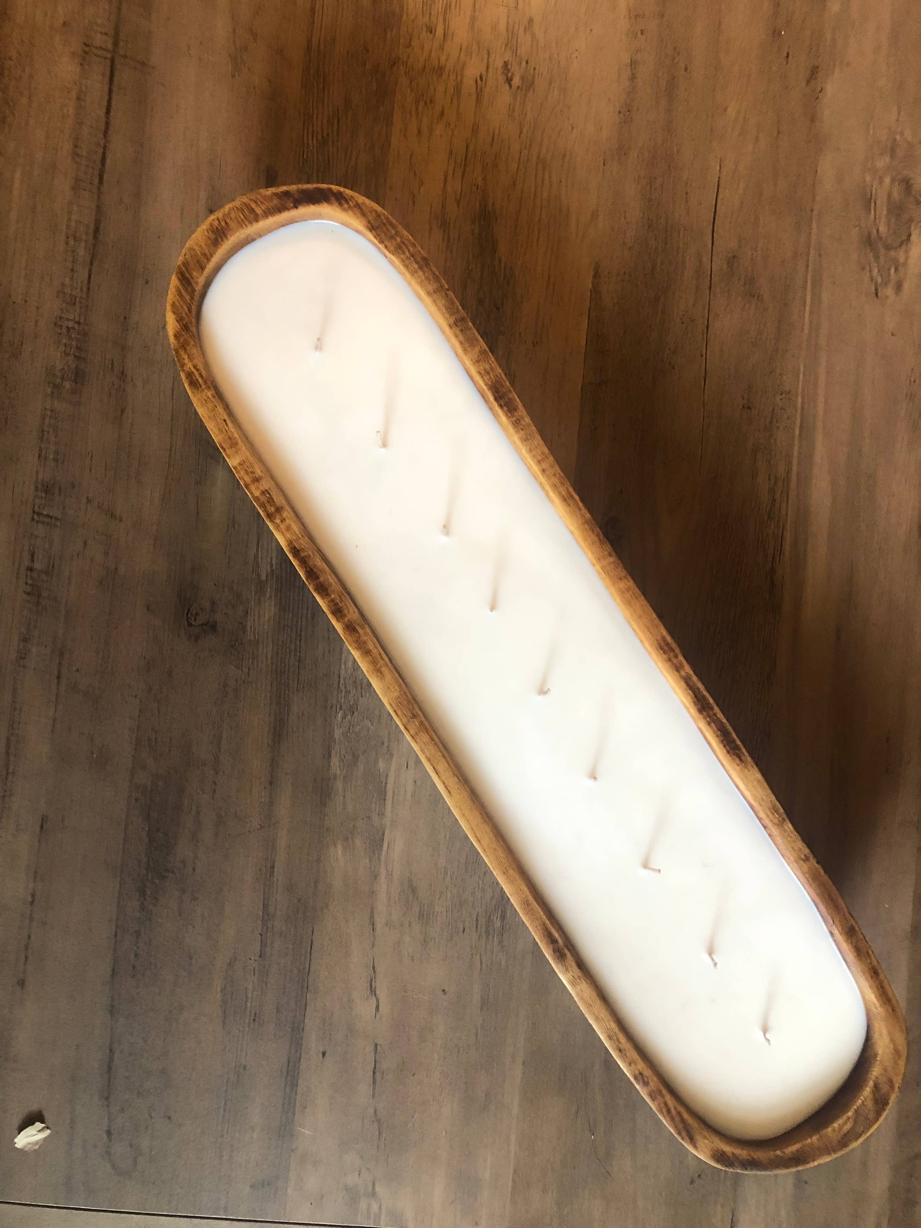 Extra-Large Wild Olive Wood Dough Bowl 64oz: Sun flower pedals scent