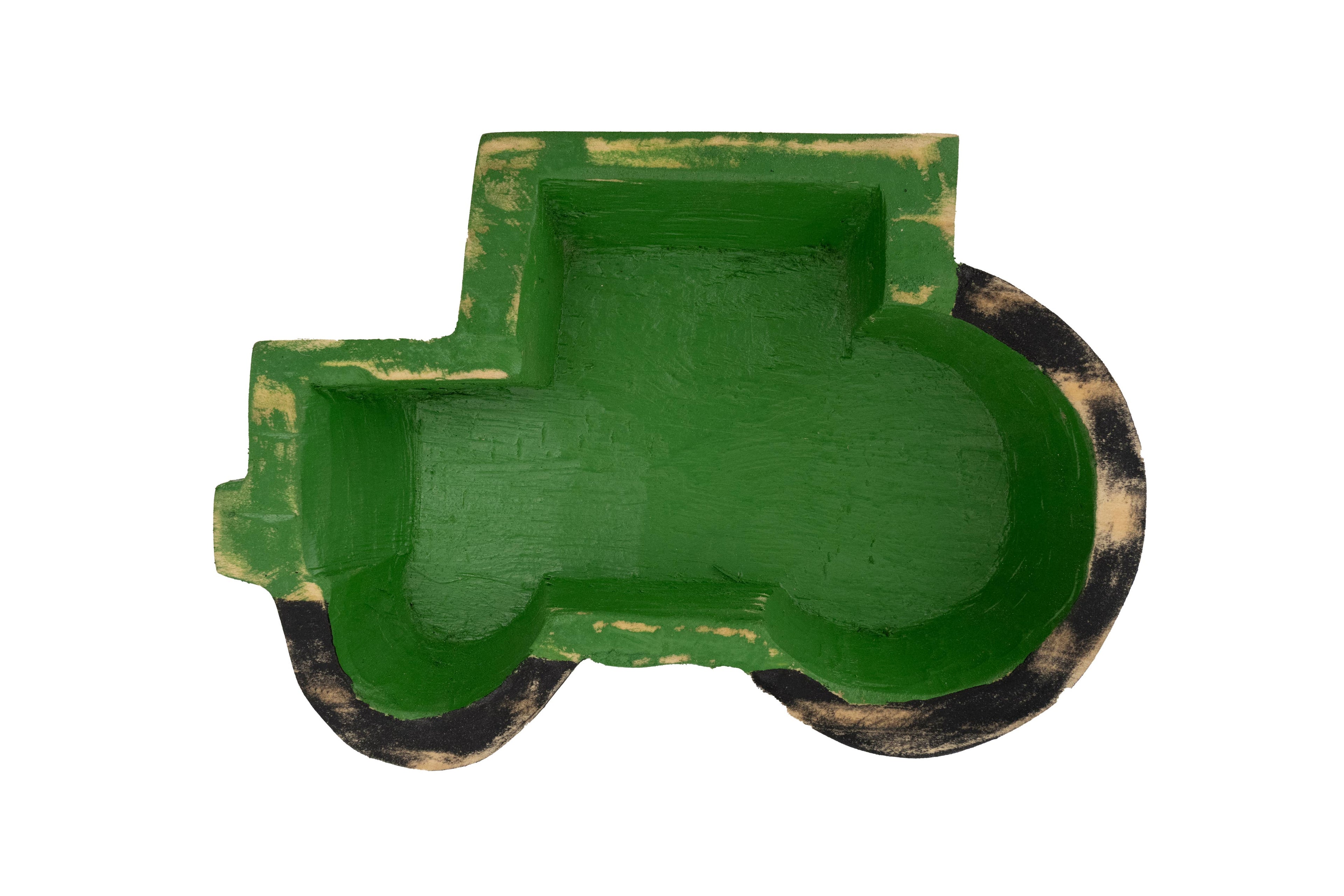 Wooden Tractor Dough Bowl-9 x 6 -Wood-Candle Ready-Traditional-