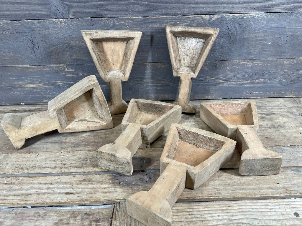 Wooden Martini Glass Dough Bowl-6x10-Candle Ready-Raw-