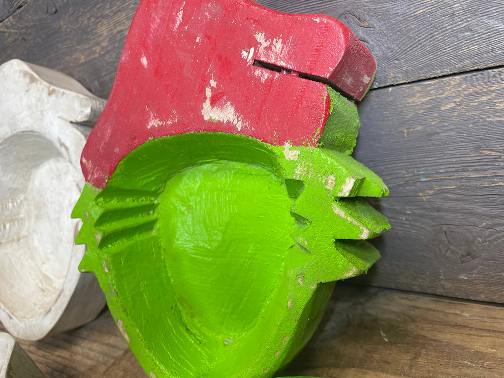 Christmas-Grinch Wooden Dough Bowl 7x9 Home Decor