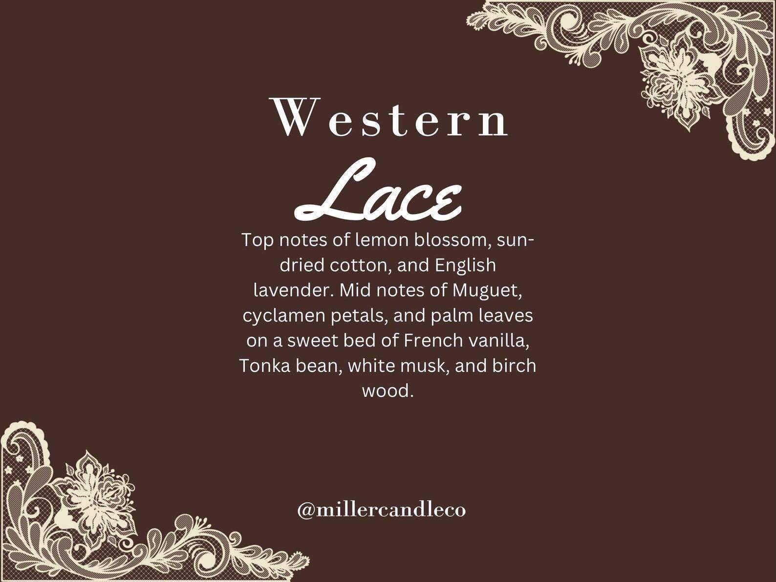 Western Lace Candle 8oz