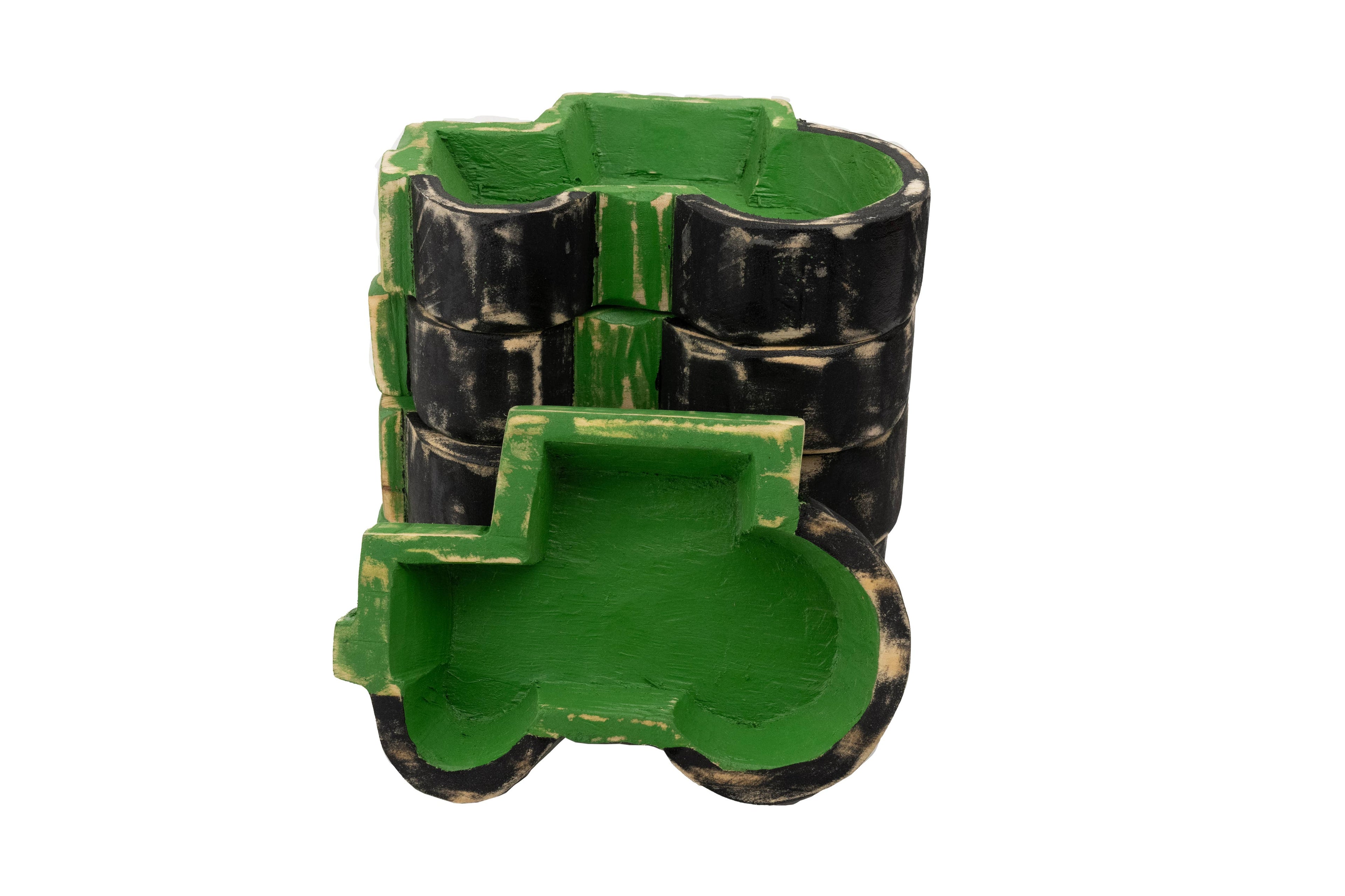 Wooden Tractor Dough Bowl-9 x 6 -Wood-Candle Ready-Traditional-