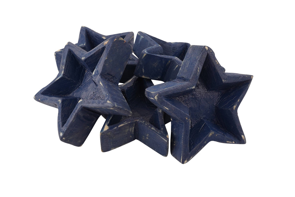 Star Dough Bowl-Small-7x7-Candle Ready- Blue Customize it..