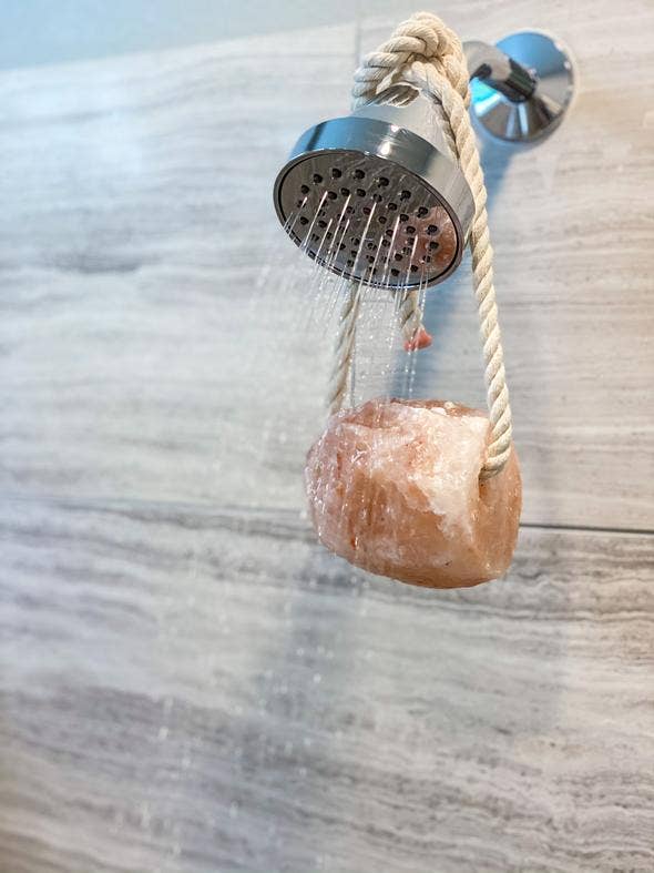 Pink Himalayan Bath and Shower Salt Rock Small: Volcano Citrus