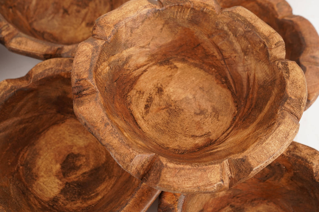 Wooden Stubby mini flower candle bowl Cusomize it..