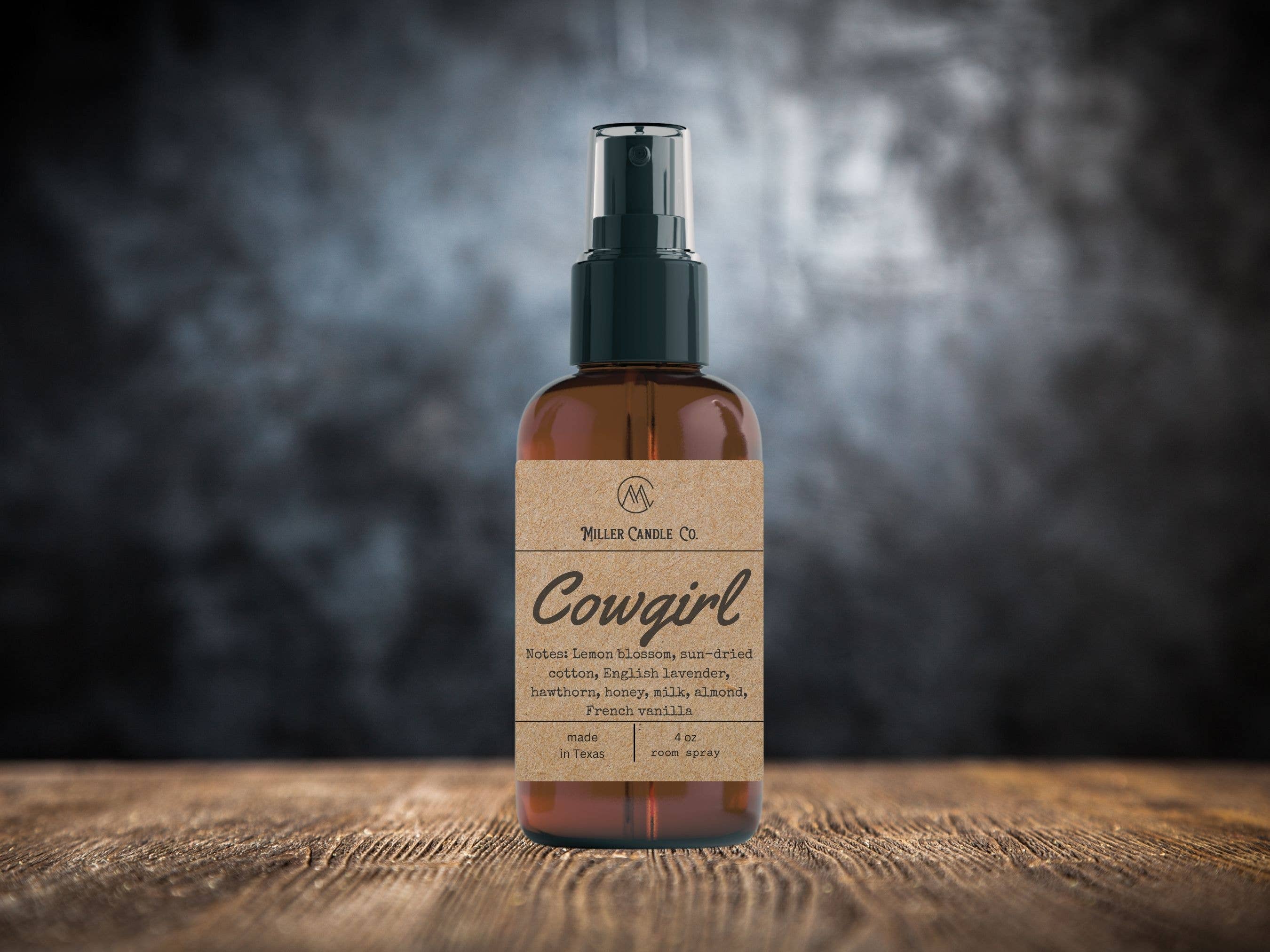 Cowgirl Room Spray – 4 oz Amber Glass Bottle