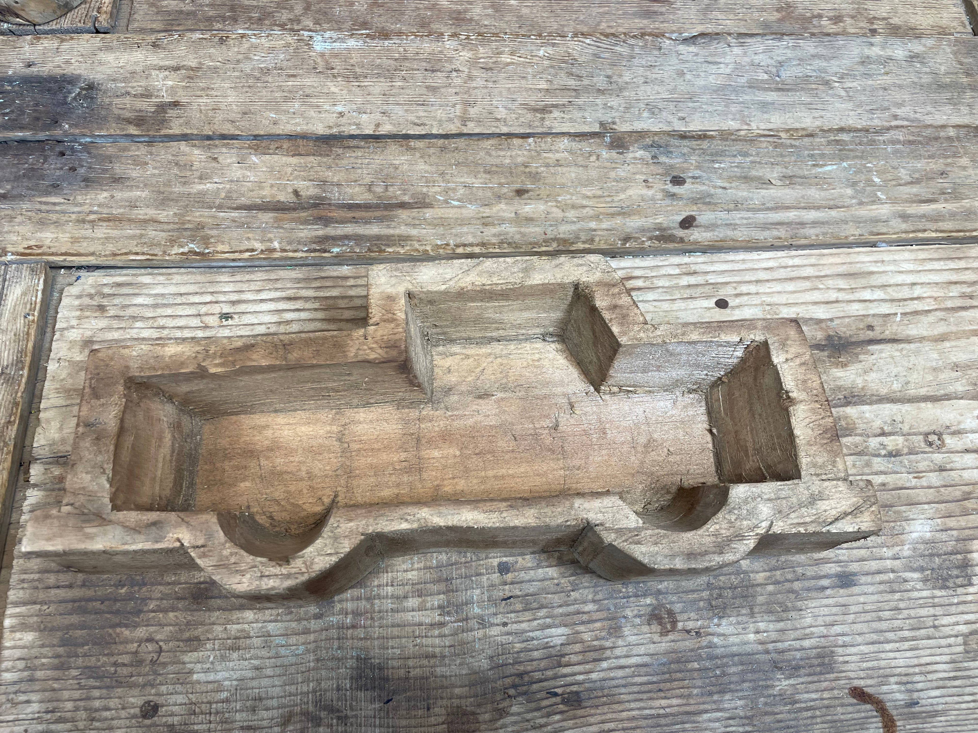 Wooden Dough bowl truck