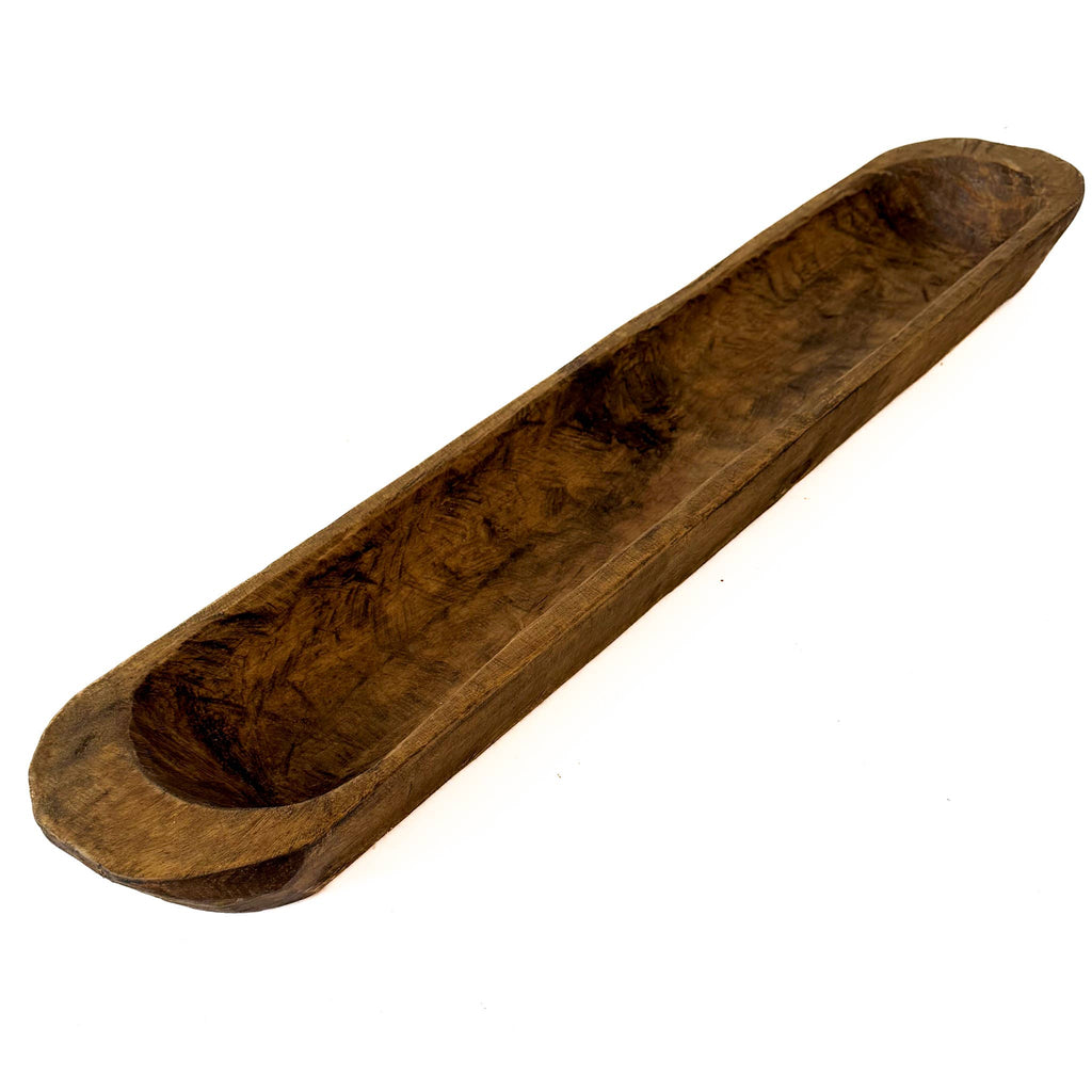 Medium Wood Dough Bowl Empty (28- 30"L): Customize it.
