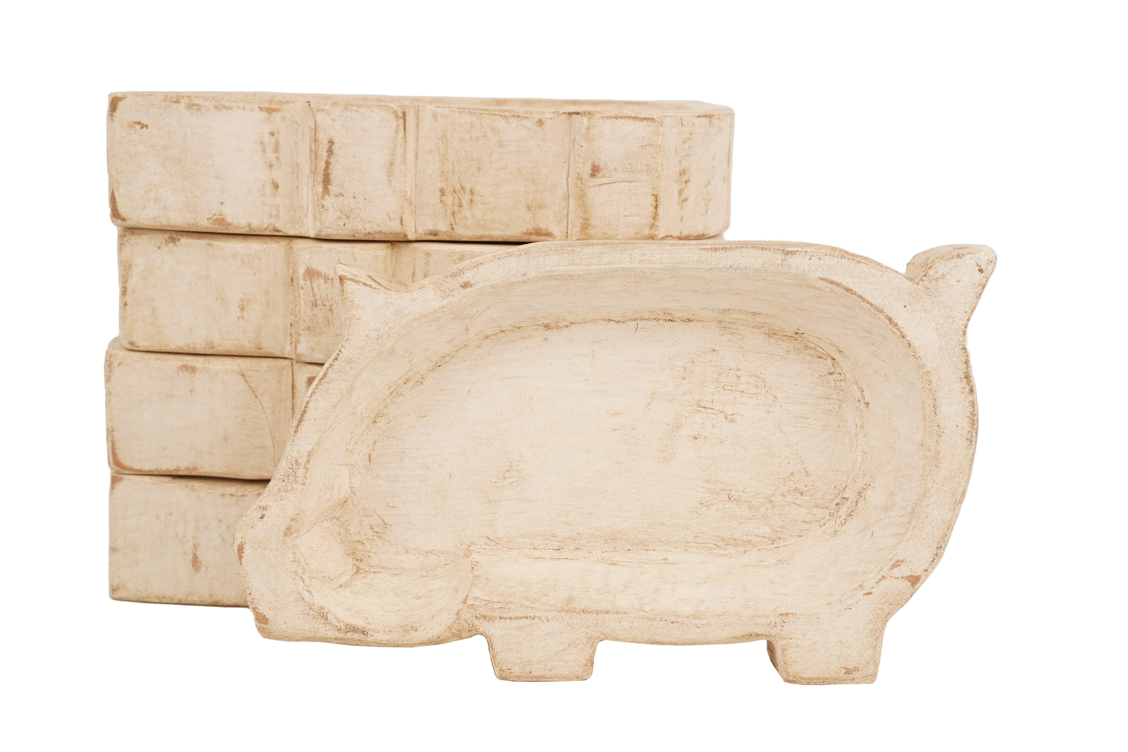 Pig Dough Bowl-6x10 in-Candle Ready16-20oz Pig Bowl Empty- Customize it!