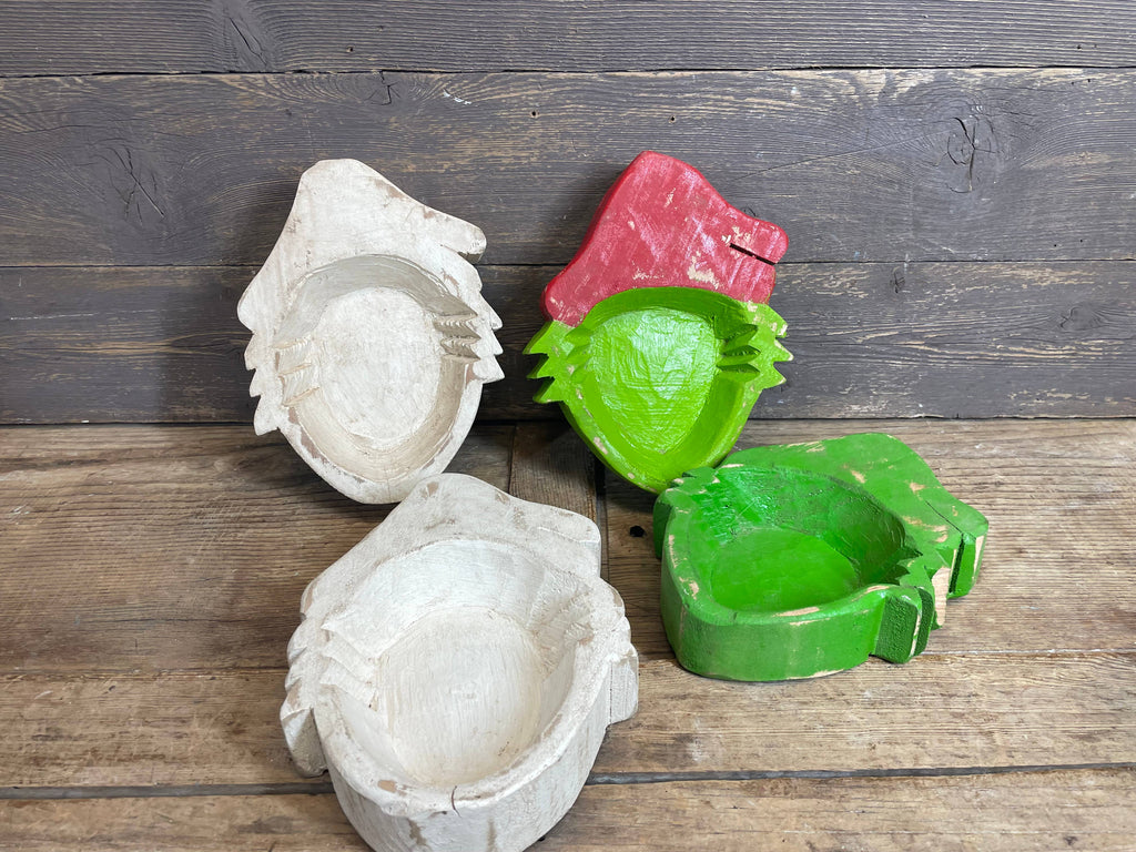 Christmas-Grinch Wooden Dough Bowl 7x9 Home Decor