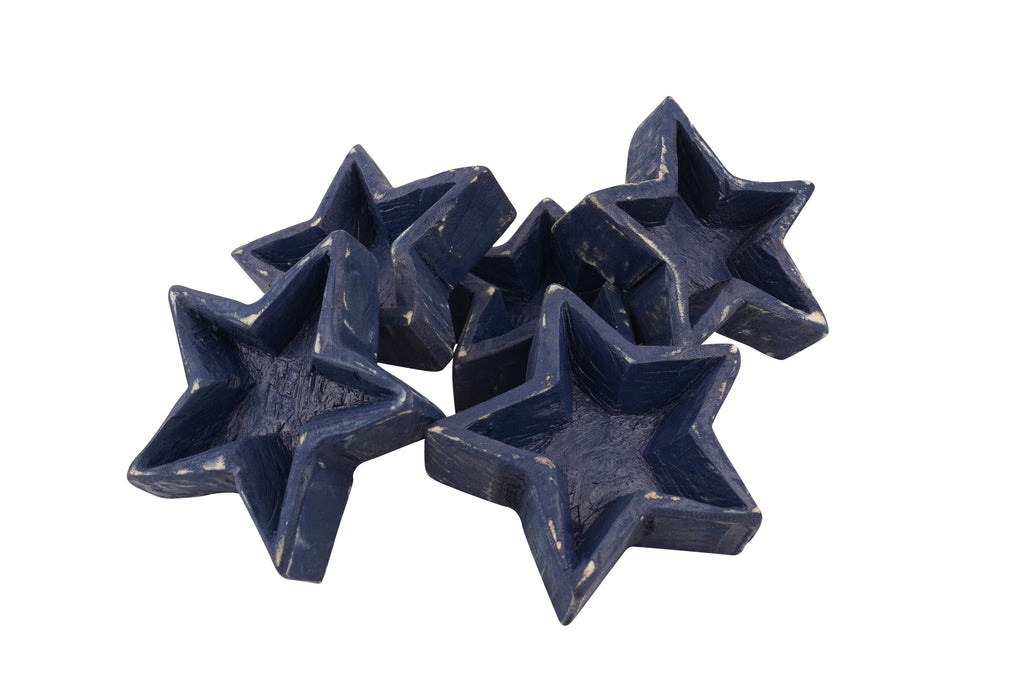 Star Dough Bowl-Small-7x7-Candle Ready- Blue Customize it..