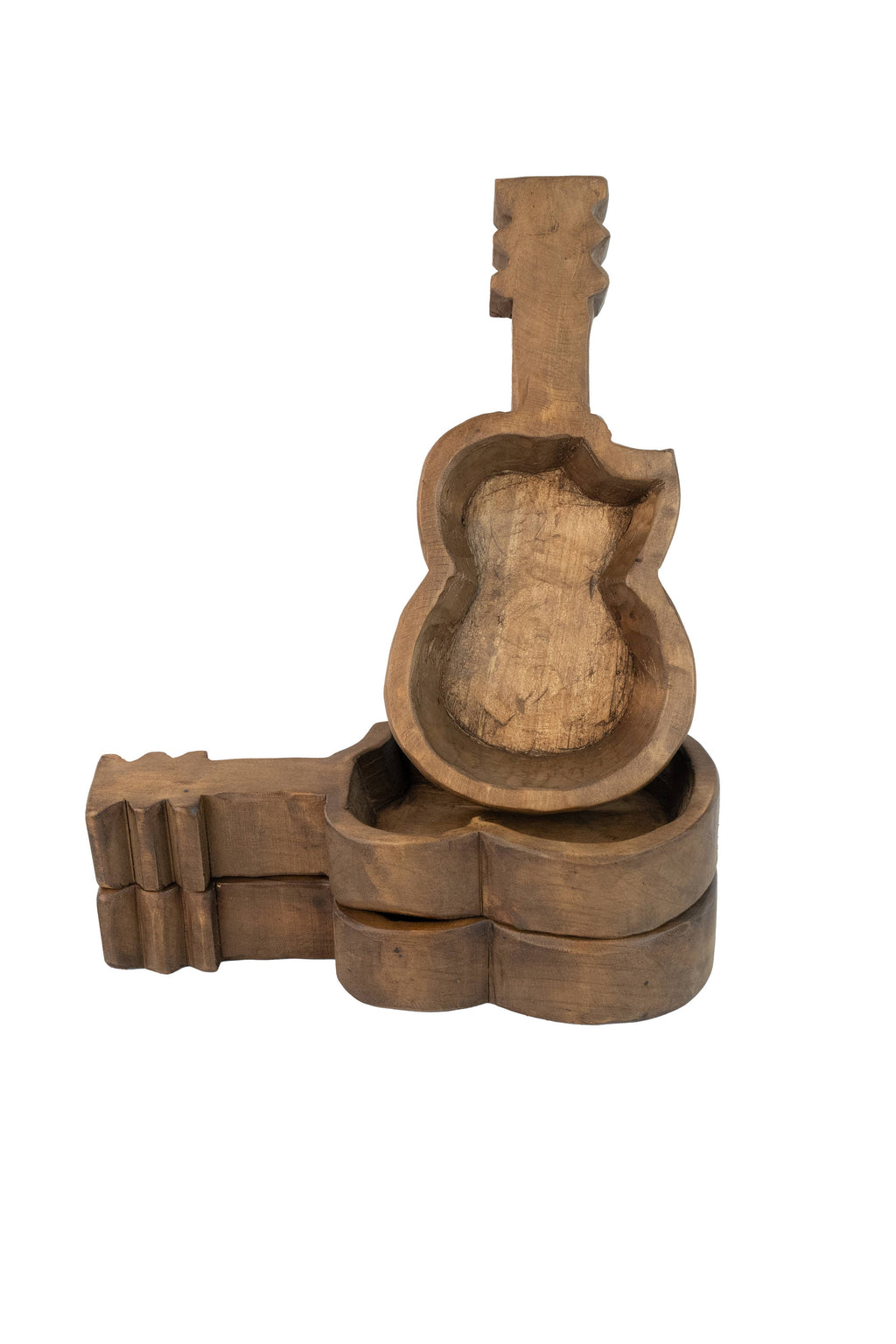 Guitar Dough Bowl-6x13 inches--Wood-Candle Ready-Guitar: Waxed- 16-18oz Customize it..
