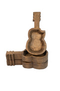 Guitar Dough Bowl-6x13 inches--Wood-Candle Ready-Guitar: Waxed- 16-18oz Customize it..