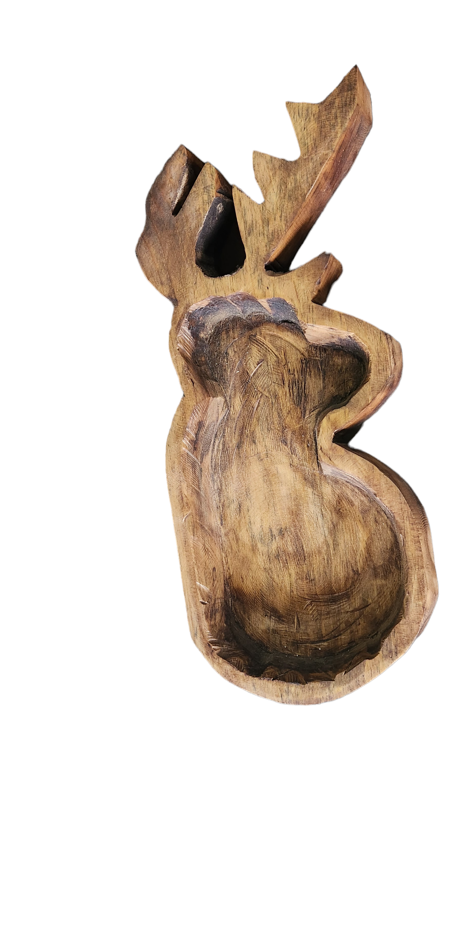 Wooden Deer Dough Bowl: Brown- Empty Custom price varies