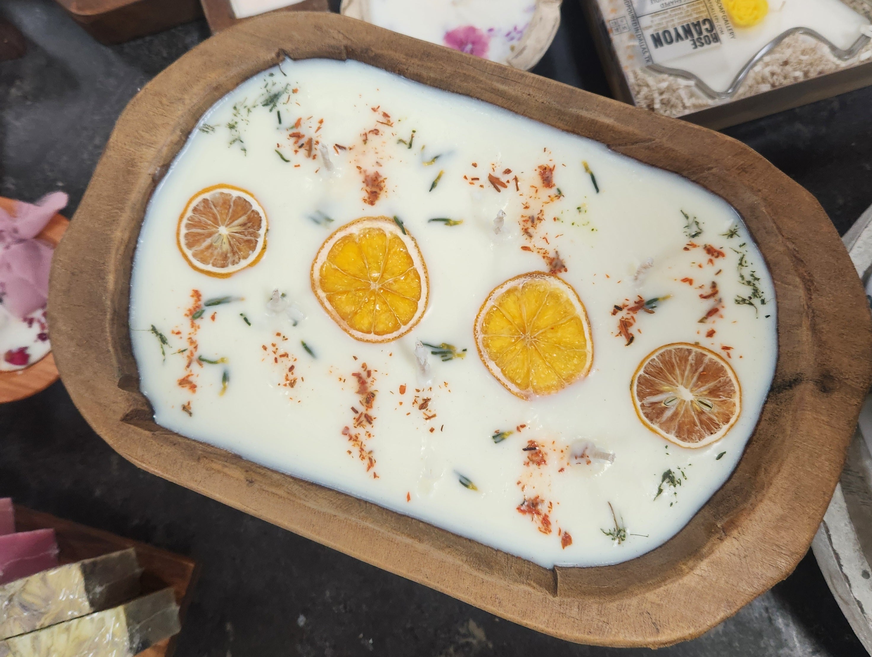 42oz Red Currant Wooden Dough Bowl Candle