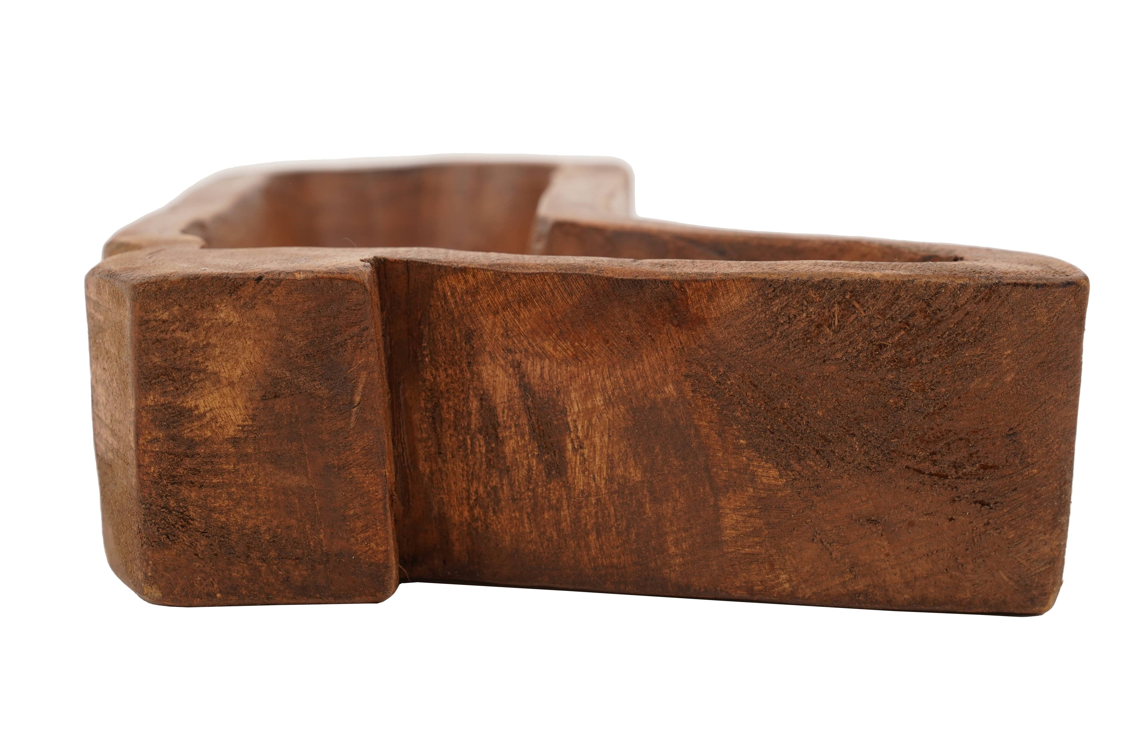 Wooden Boot Bowl-7 x 10 x 2 inches-Wood-Candle Pour Ready-Boot: Waxed