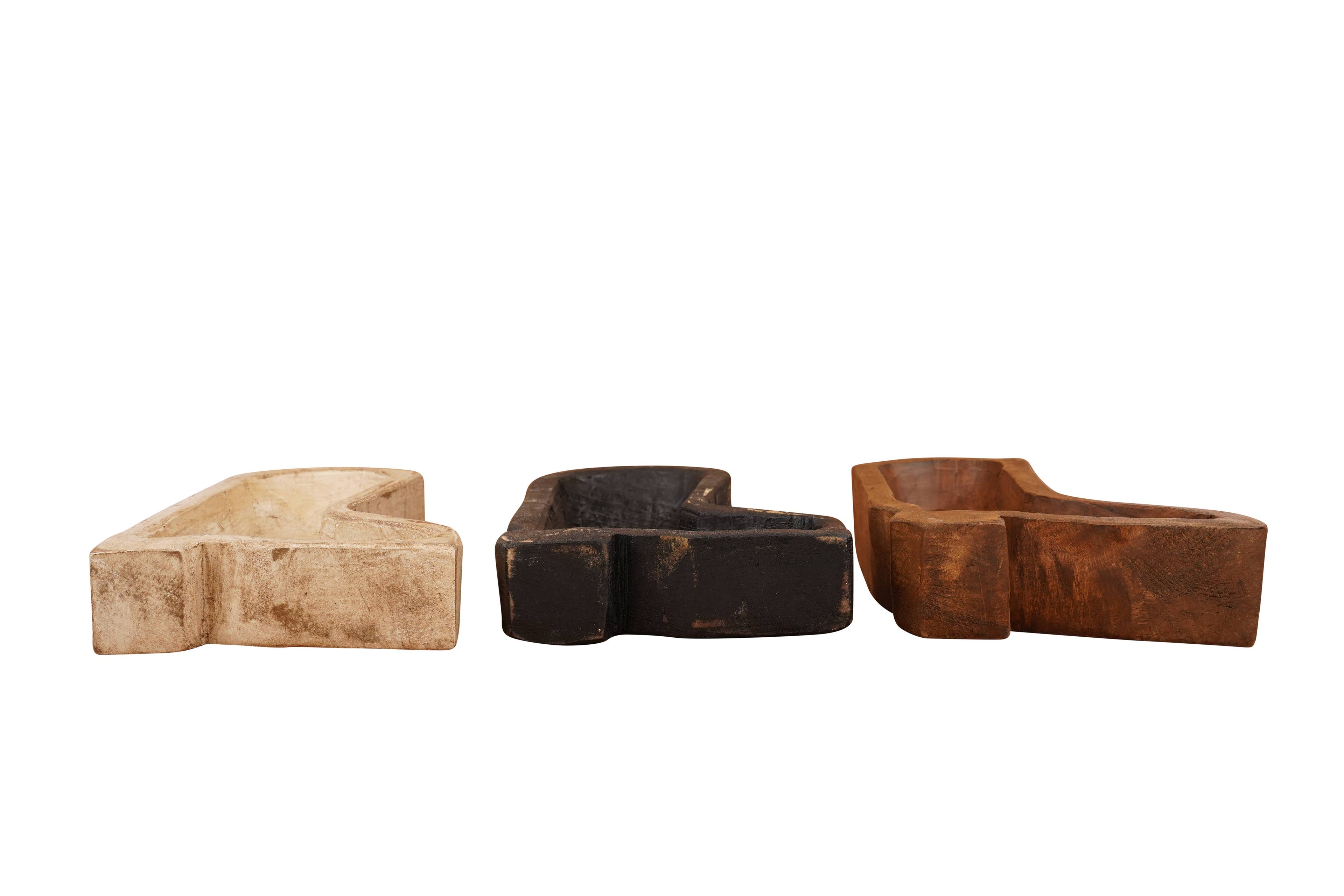 Wooden Boot Bowl-7 x 10 x 2 inches-Wood-Candle Pour Ready-Boot: Waxed