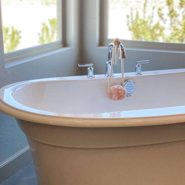 Pink Himalayan Bath and Shower Salt Rock Small: Volcano Citrus
