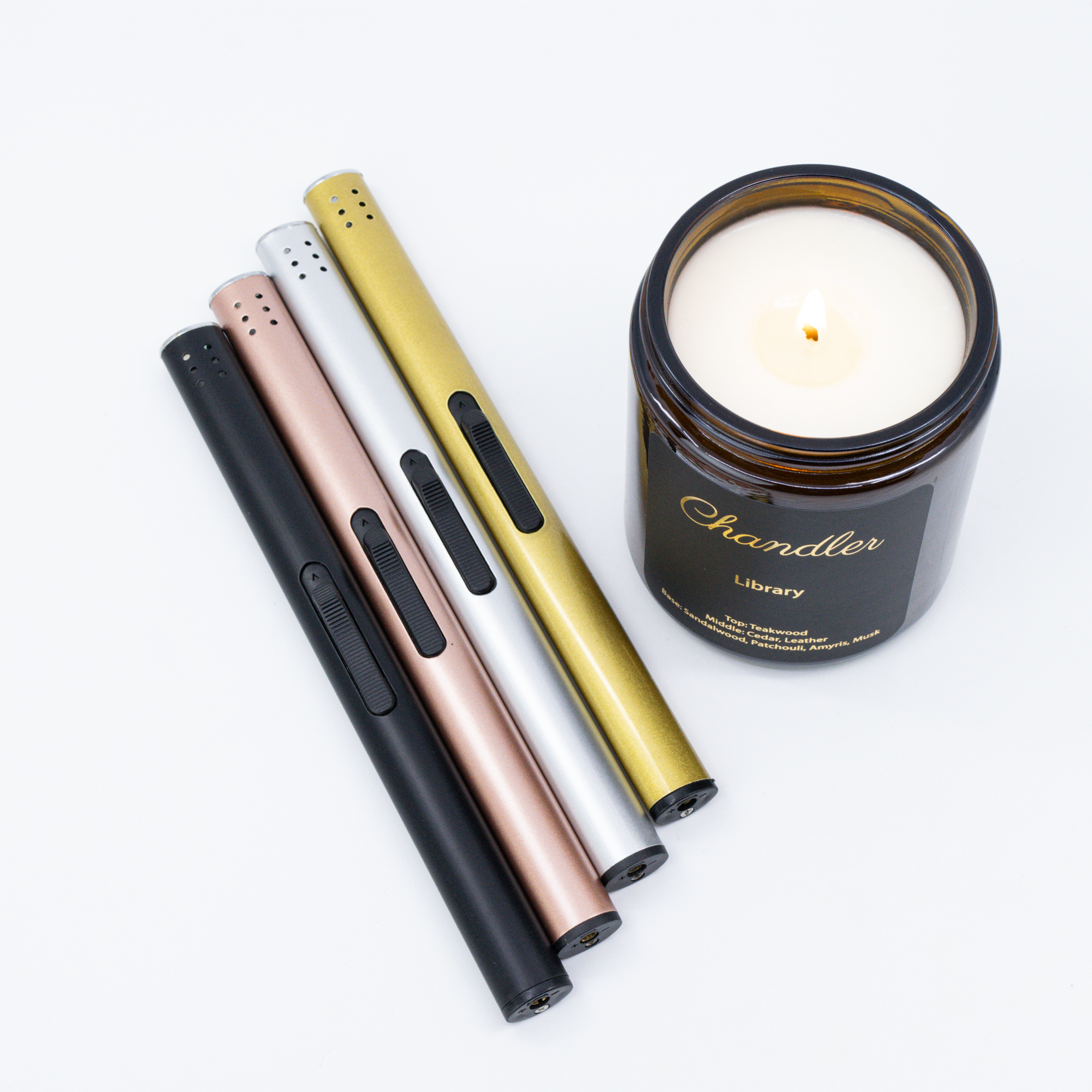 Candle Lighter - Slim Butane Gas Refillable: Rose Gold