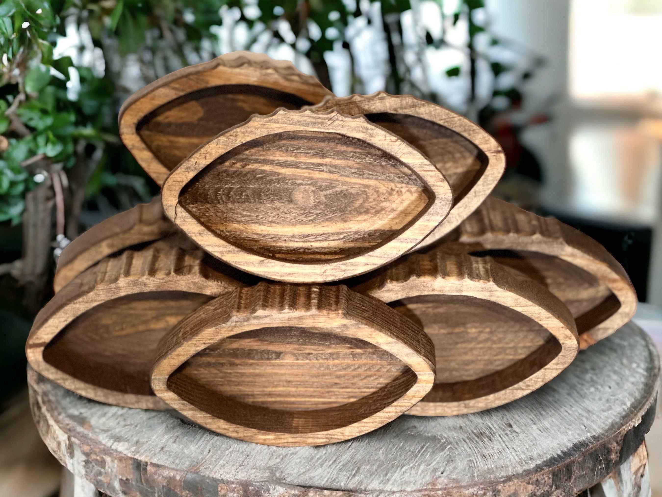 Mini Football Bowls Empty- 8L X 4 7/8”W X 1.5”H. Holds 16oz