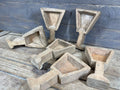 Wooden Martini Glass Dough Bowl-6x10-Candle Ready-Raw-