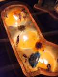 Texas Two Step wooden dough bowl candle