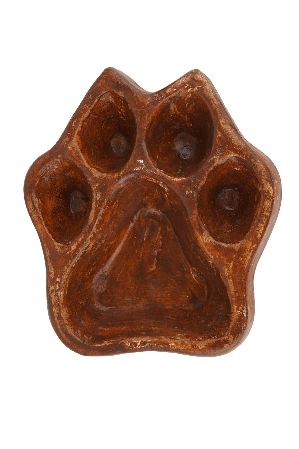 Clay Dog Paw Vessel-Bowl-7x8-Candle Brown Customize it.