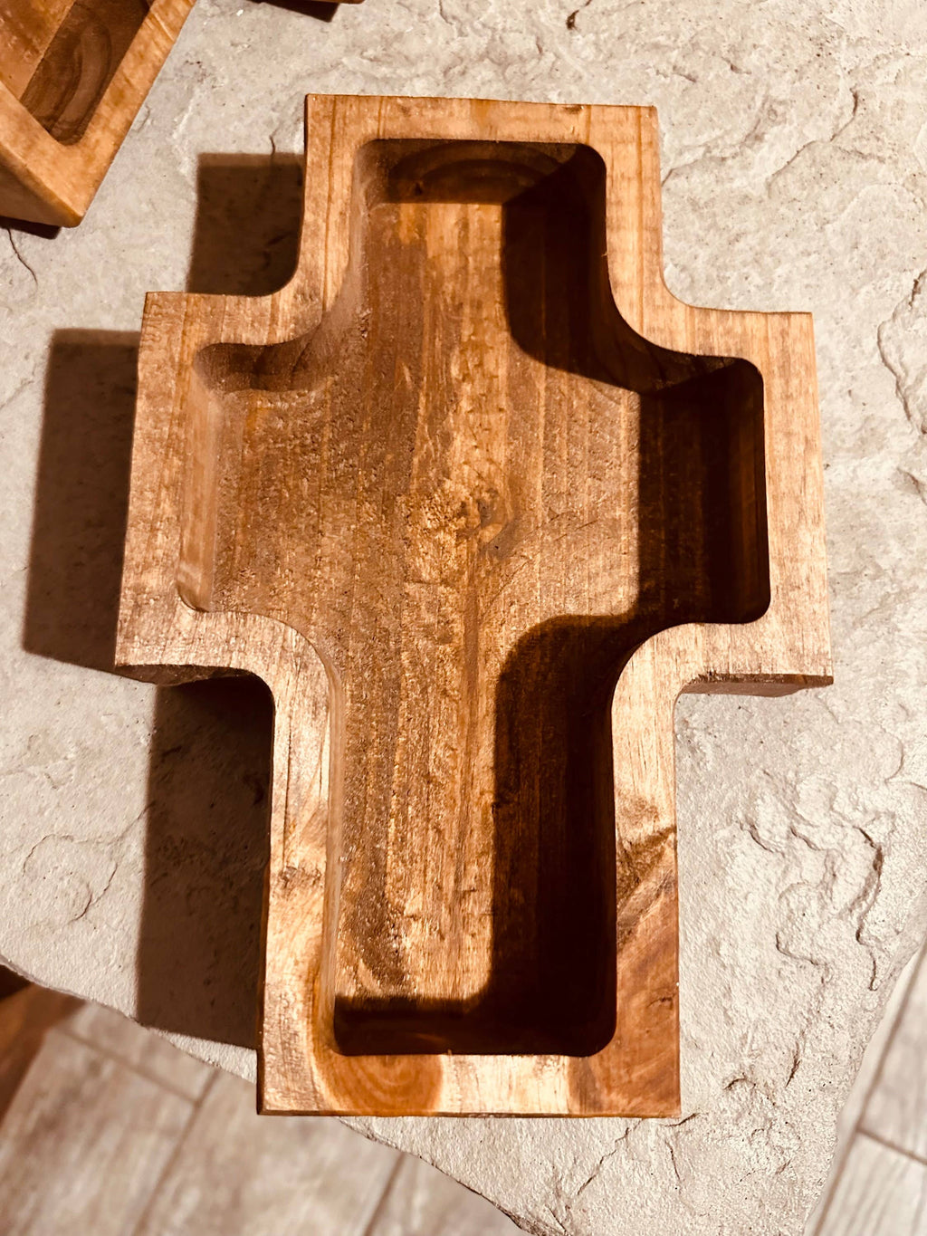 Mini Cross Wooden Dough Bowl