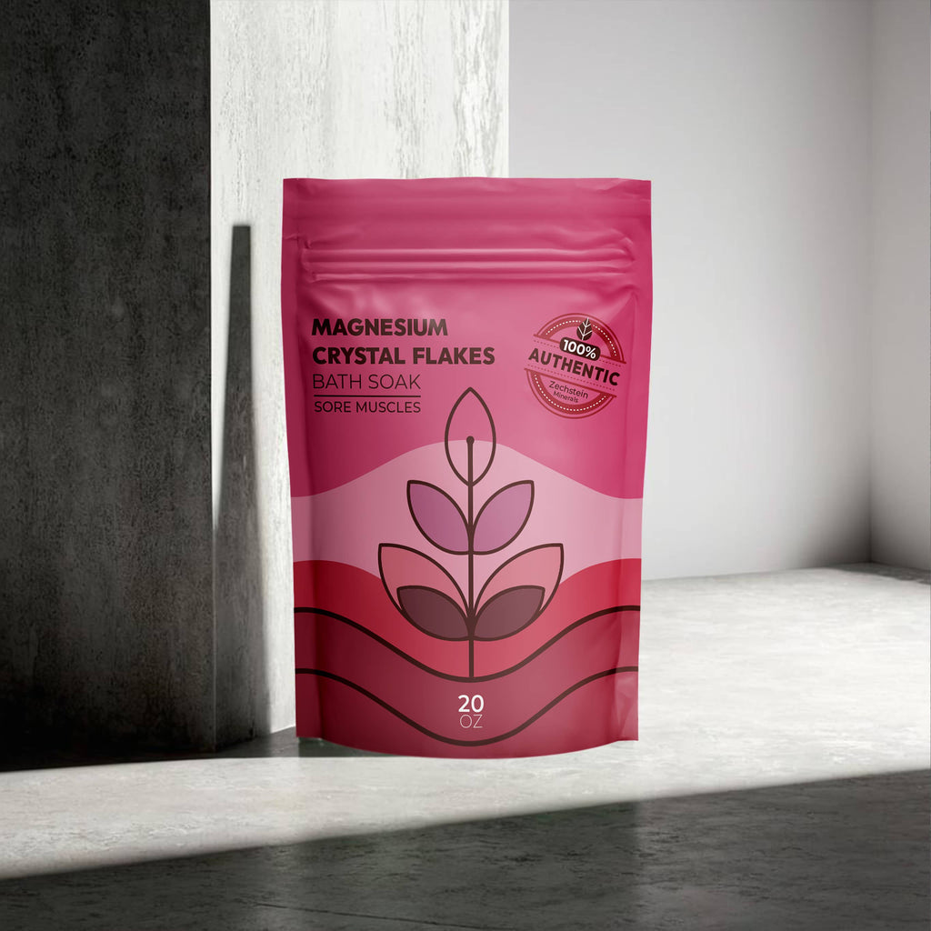 Magnesium Crystal Flakes Bath Soak - Sore Muscles - 20oz