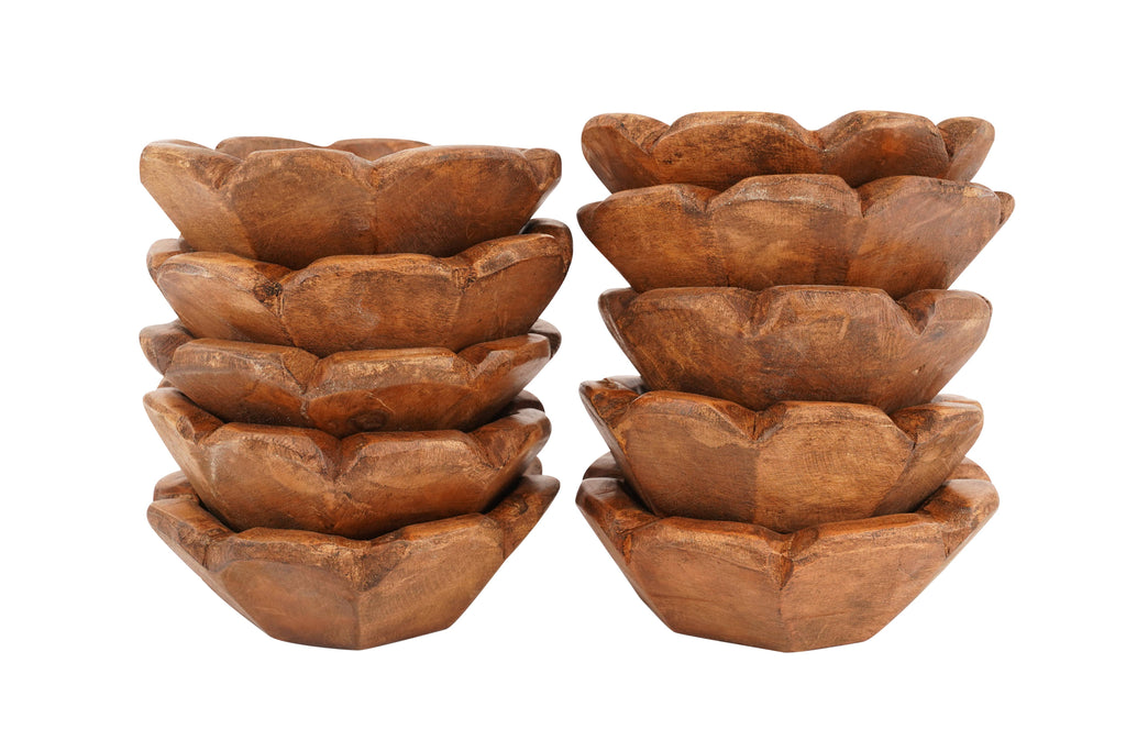 Wooden Stubby mini flower candle bowl Cusomize it..