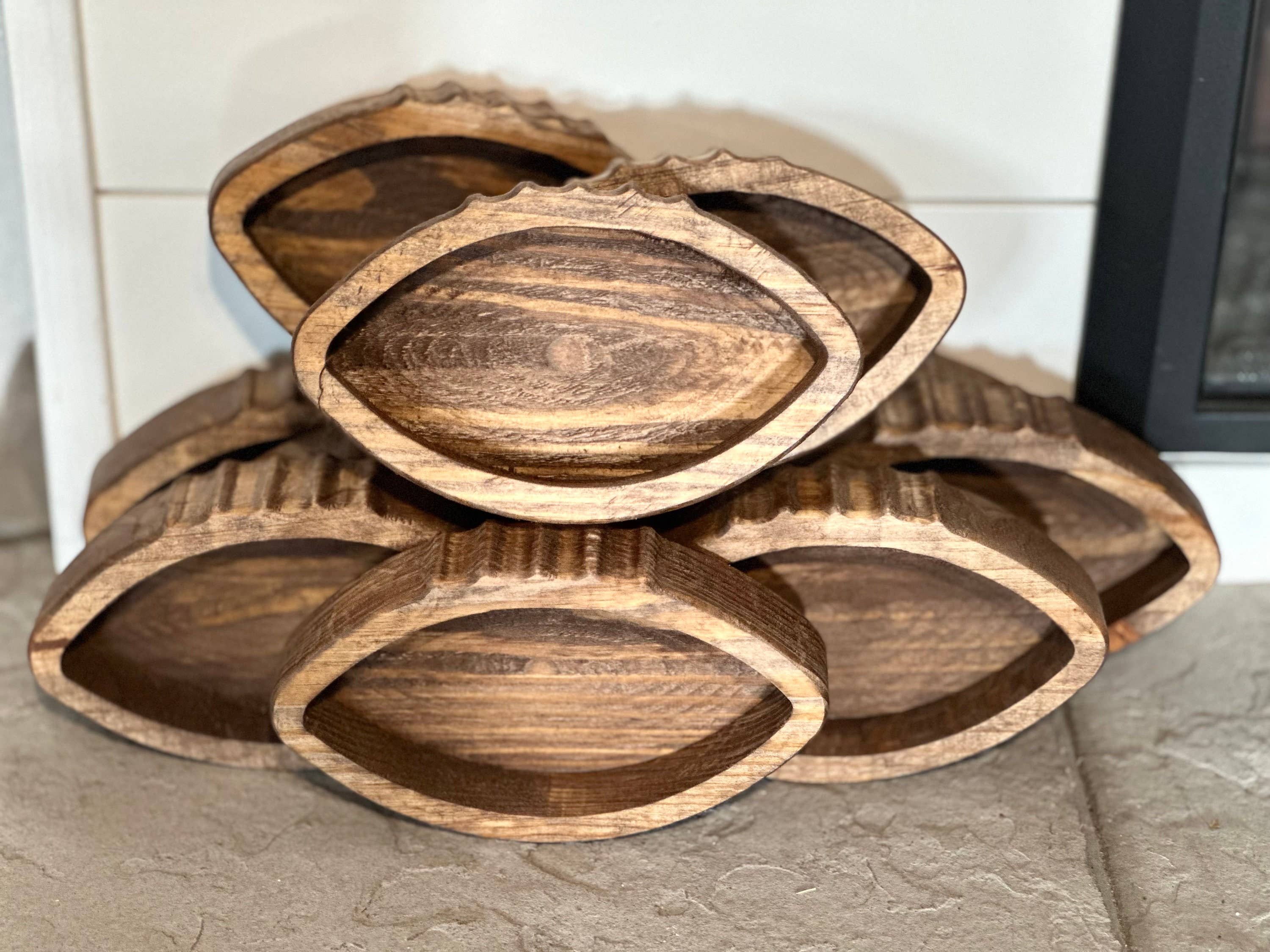 Mini Football Bowls Empty- 8L X 4 7/8”W X 1.5”H. Holds 16oz