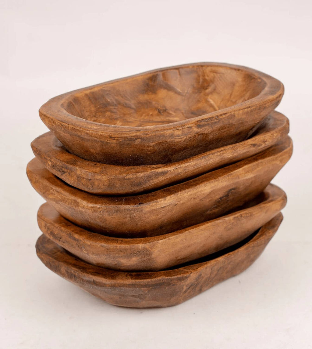 Mini Dough Bowl - Candle Ready-6x10 inches-Waxed Empty- Customize it!