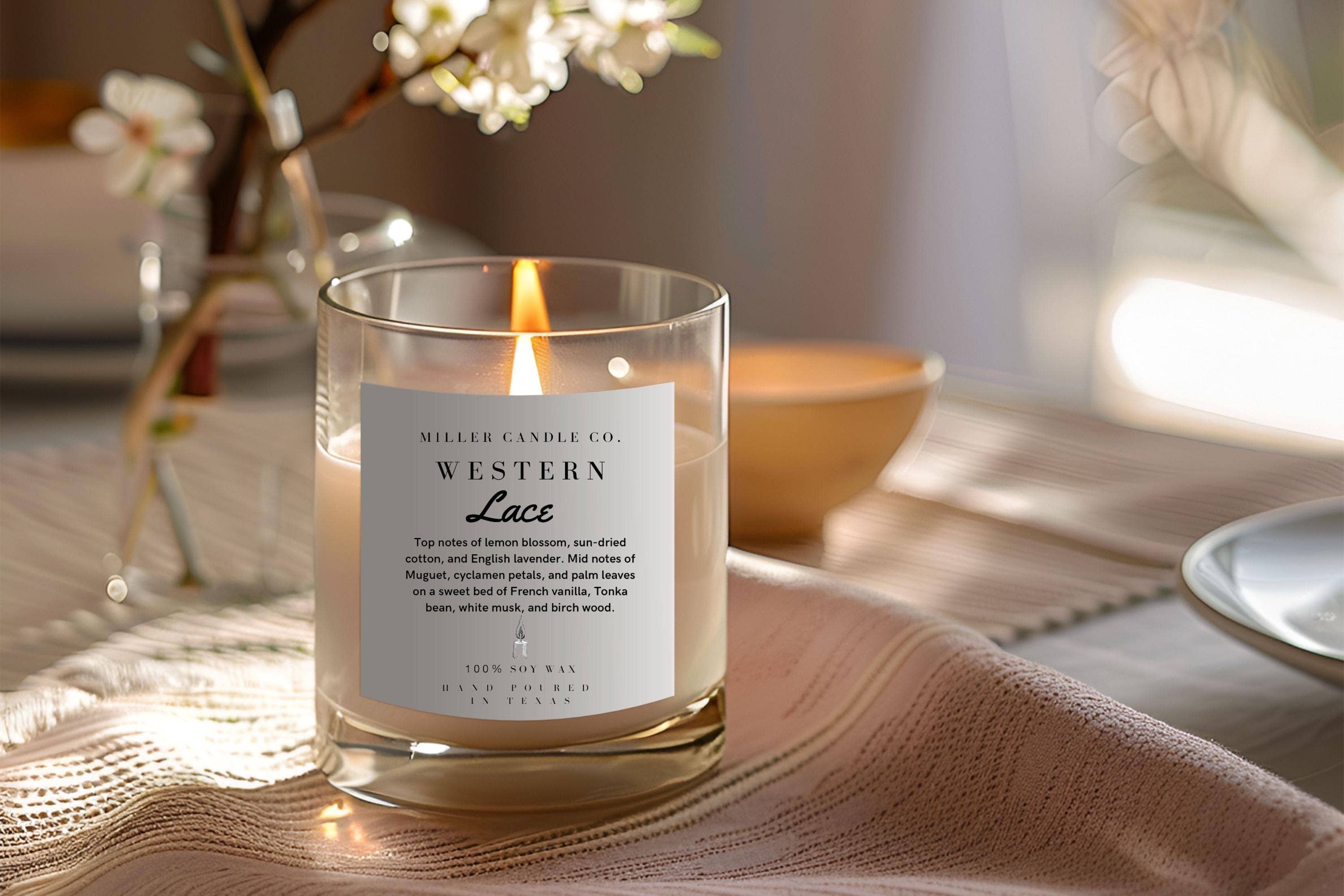 Western Lace Candle 8oz