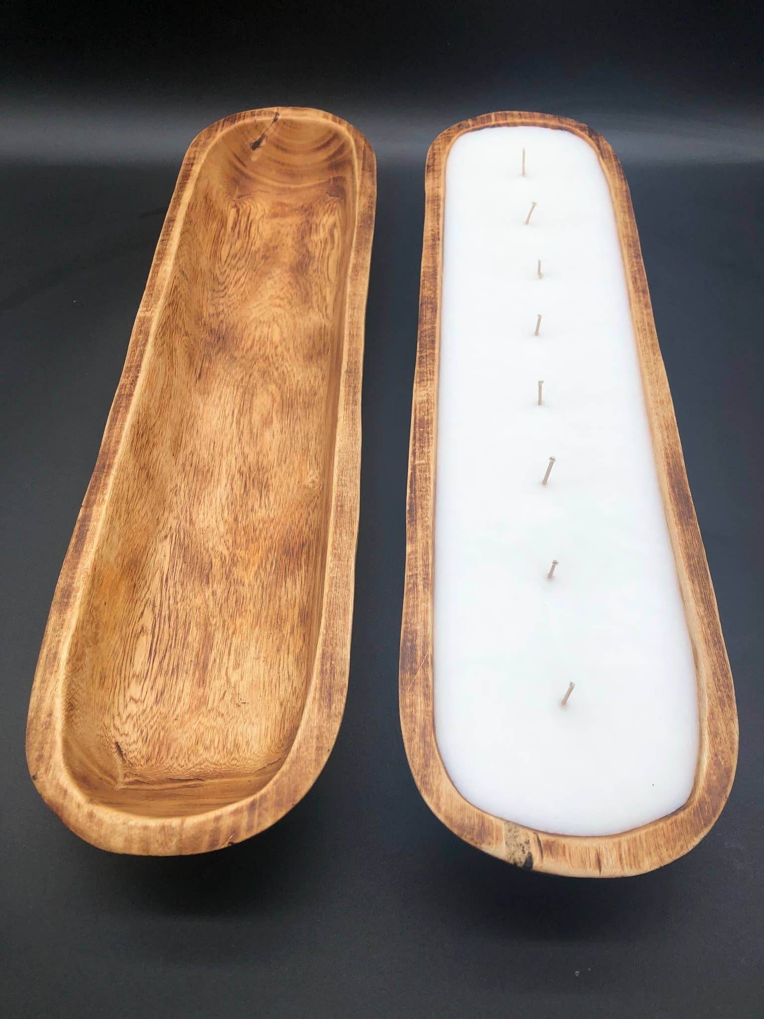 Extra-Large Wild Olive Wood Dough Bowl 64oz: Sun flower pedals scent