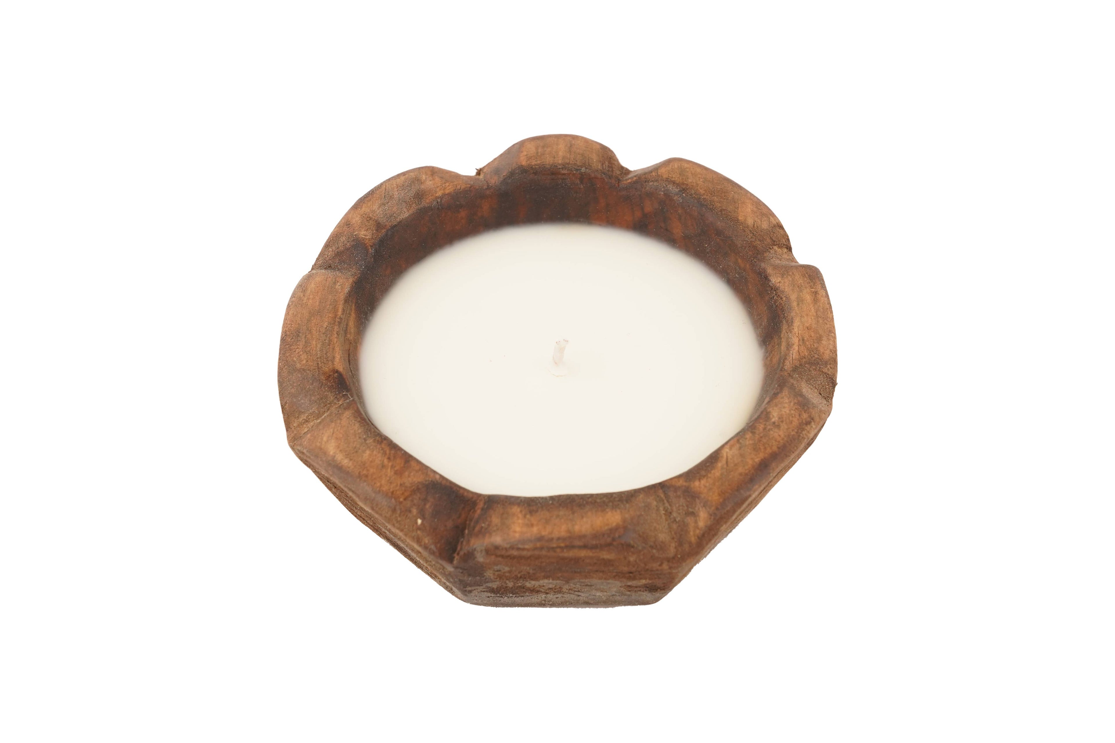 Wooden Stubby mini flower candle bowl Cusomize it..