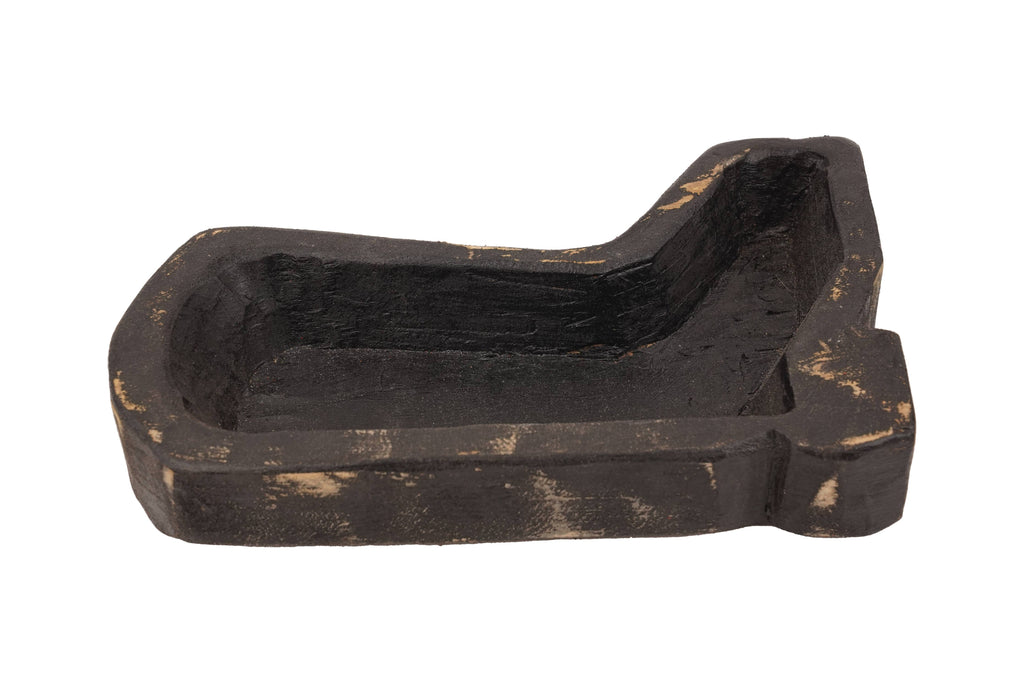 Wooden Boot Bowl-7 x 10 x 2 inches-Wood-Candle Pour Ready-Boot: Waxed