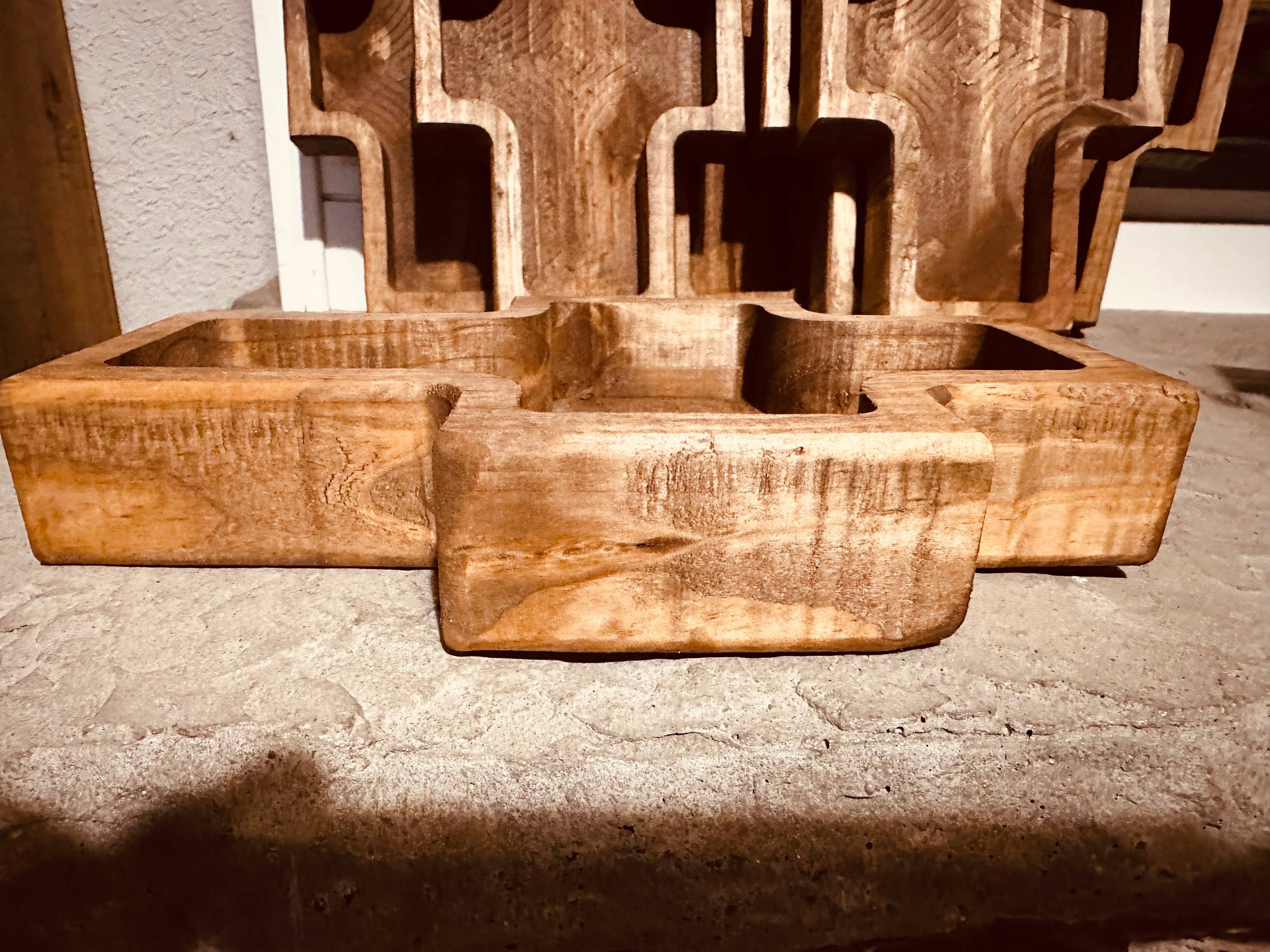 Mini Cross Wooden Dough Bowl