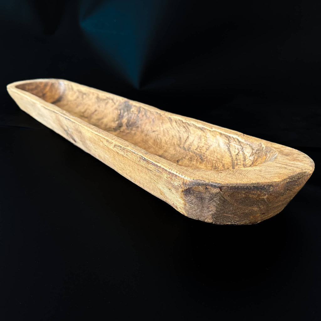 Medium Wood Dough Bowl Empty (28- 30"L): Customize it.